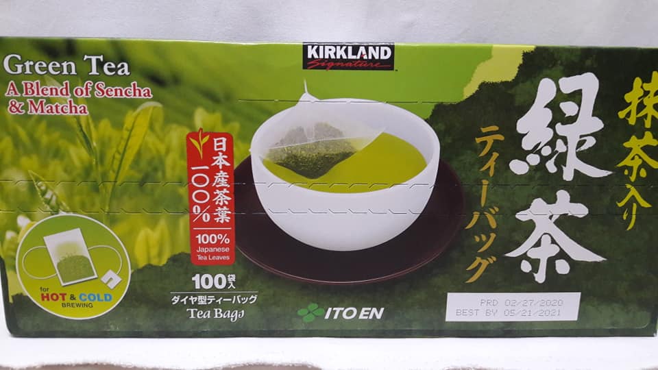 Trà Xanh Túi Lọc Kirkland Signature Green Tea Sencha và Matcha - Mỹ 100 Gói