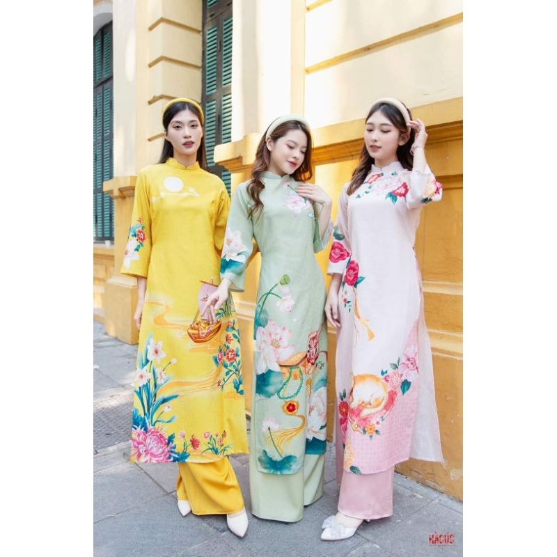 ��Áo dài cách tân tơ óng 4 tà cao cấp mới đẹp mềm mại áo dài đẹp giá rẻ  kèm ảnh thật chuẩn 100%