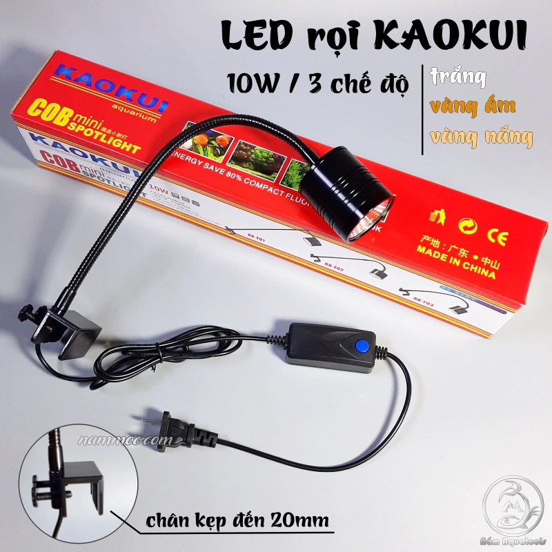 Đèn led rọi kaokui f03 / 3 chế độ/7w-10w | led rọi dùng cho bể thuỷ sinh, biotop, bán cạn