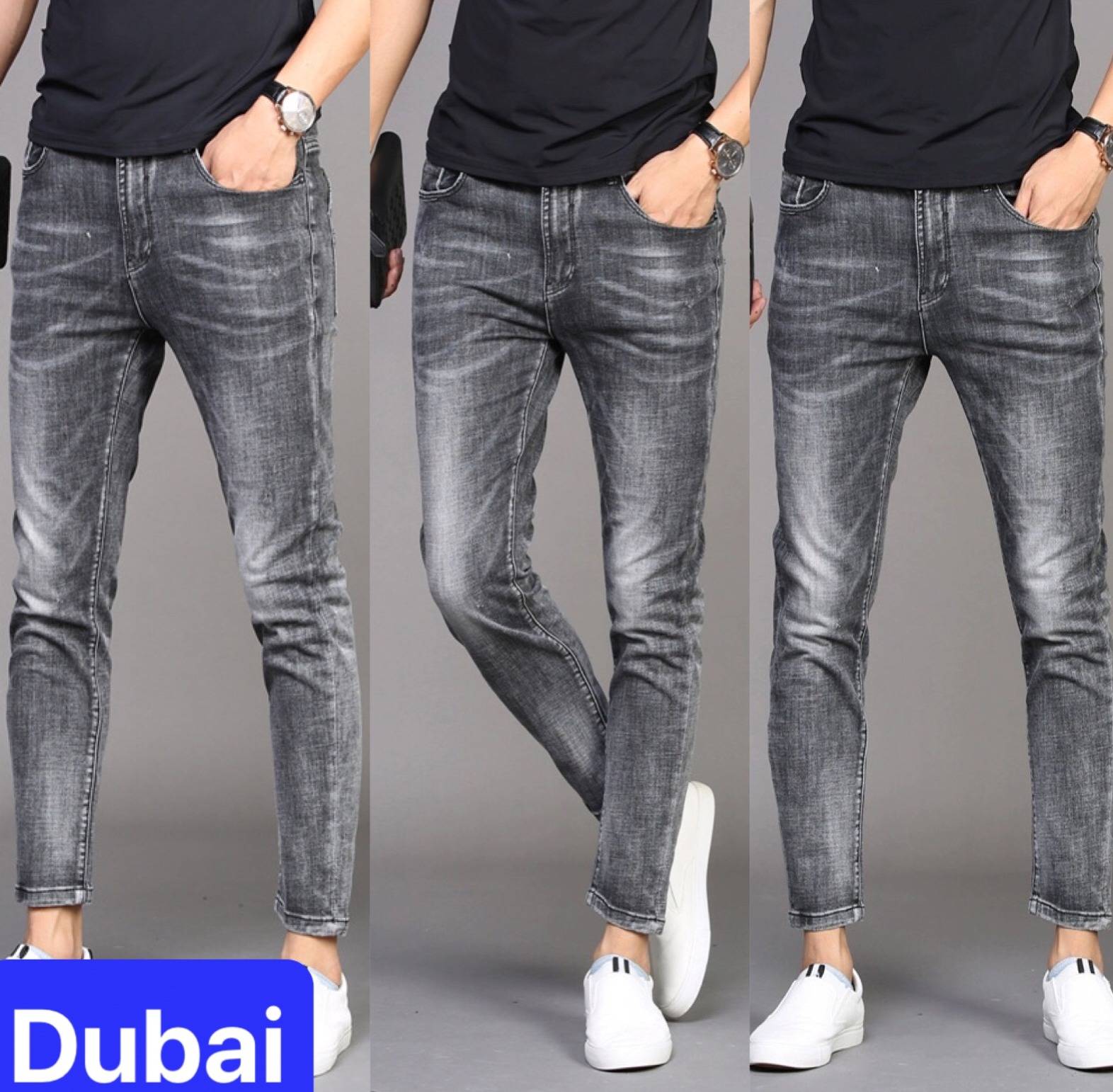 QUẦN BAGGY JEAN NAM CHẤT BÒ XÁM TRƠN HOT TREND XÌ TEEN HÈ HÀN QUỐC THOÁNG MÁT, CO GIÃN NHẸ DB-456 - DUBAI FASHION
