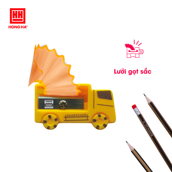 Chuốt bút chì hình xe hơi nhựa nhỏ xinh 3533 - sp-04 hồng hà - byly store
