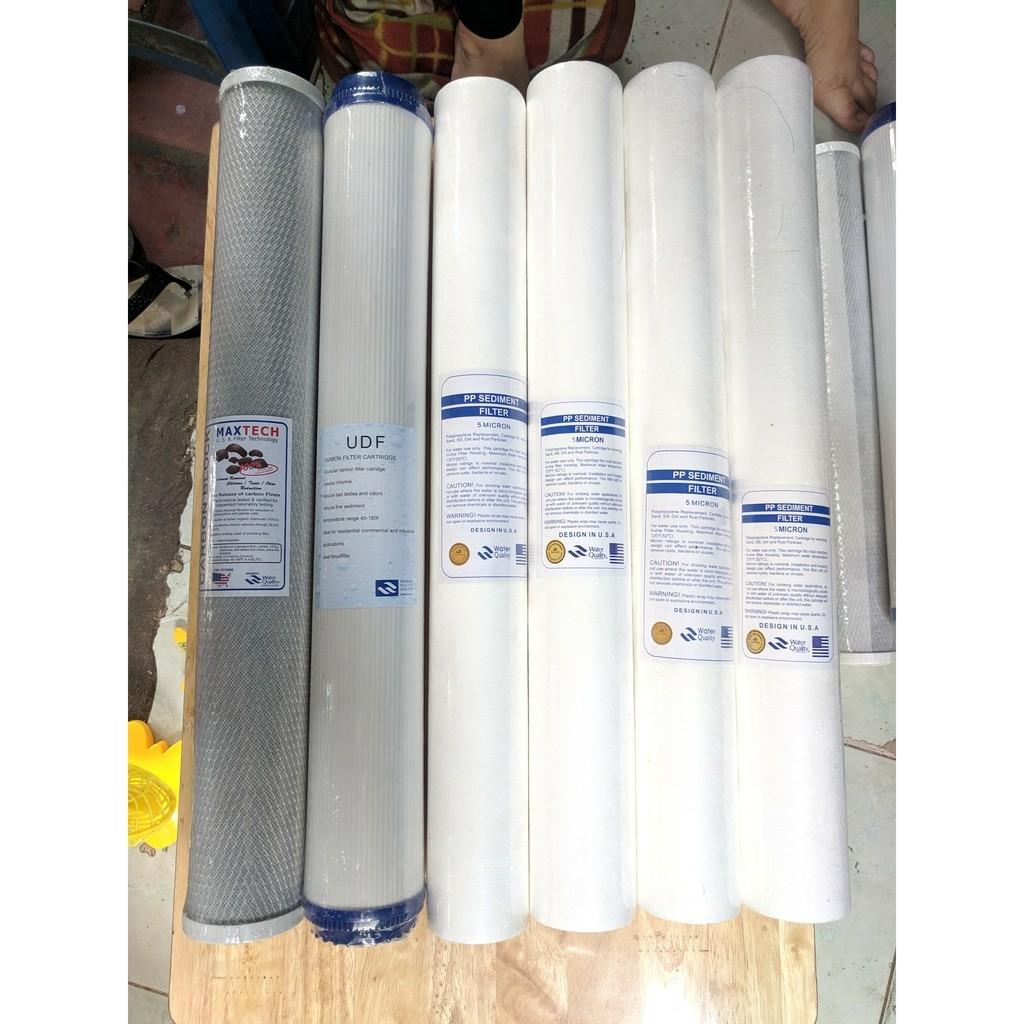 Combo 5 Cây lõi lọc nước số 1 PPF ly 20inch Tem chuẩn