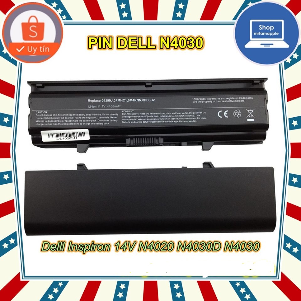 Pin laptop dell n4030 - 6 cell - inspiron 14v n4020 n4030d n4030