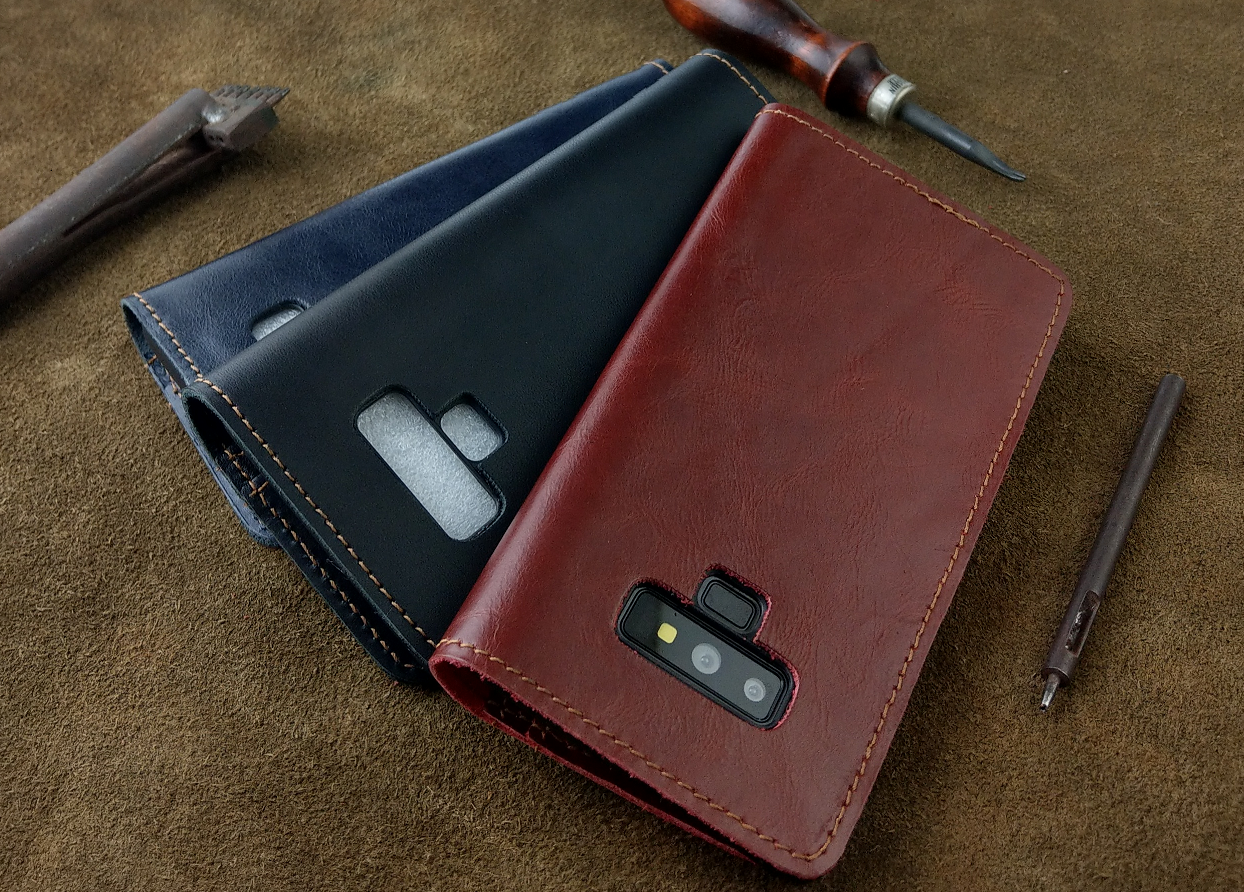 Bao Da Samsung Galaxy Note 9 Handmade Da Bò Thật
