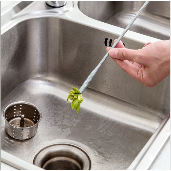 Dụng cụ gắp rác bồn rửa chén, cống loại dài thông minh - thông tắc cống bồn rửa 60cm