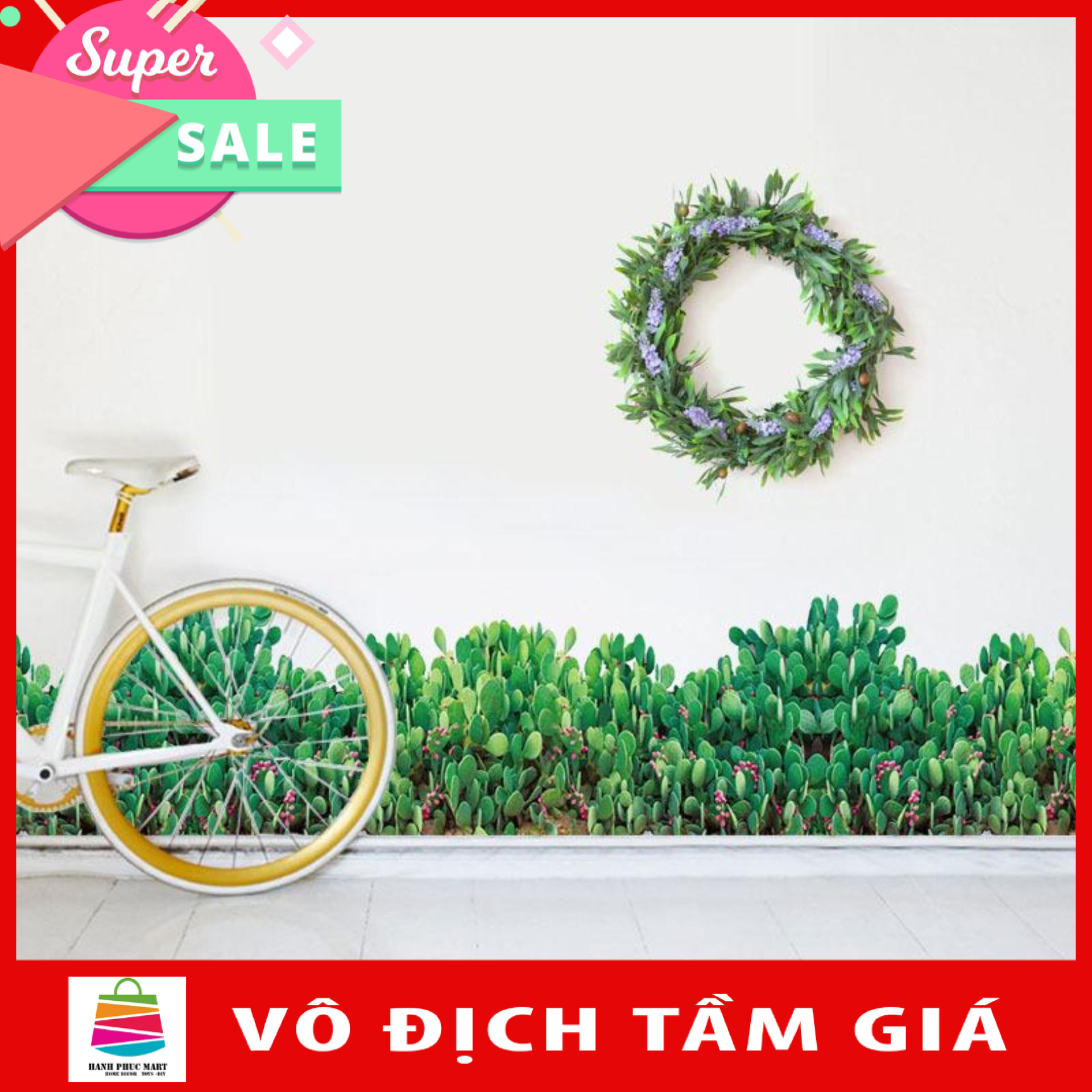Decal dán chân tường BỤI CỎ