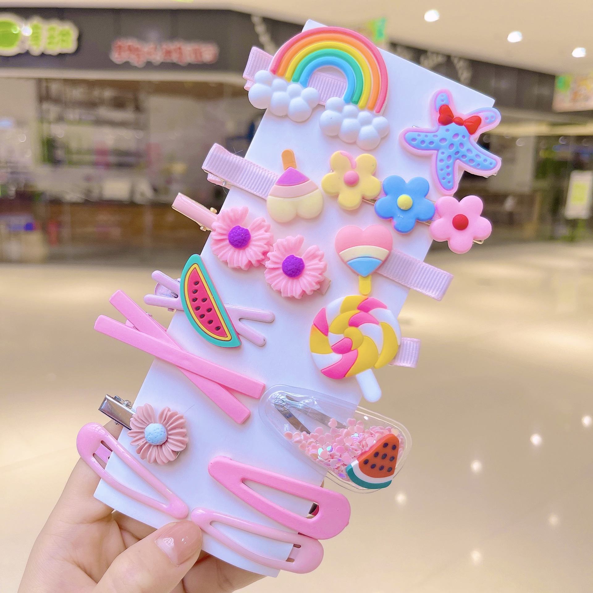 Set kẹp tóc nhựa cho bé gái siêu dễ thương