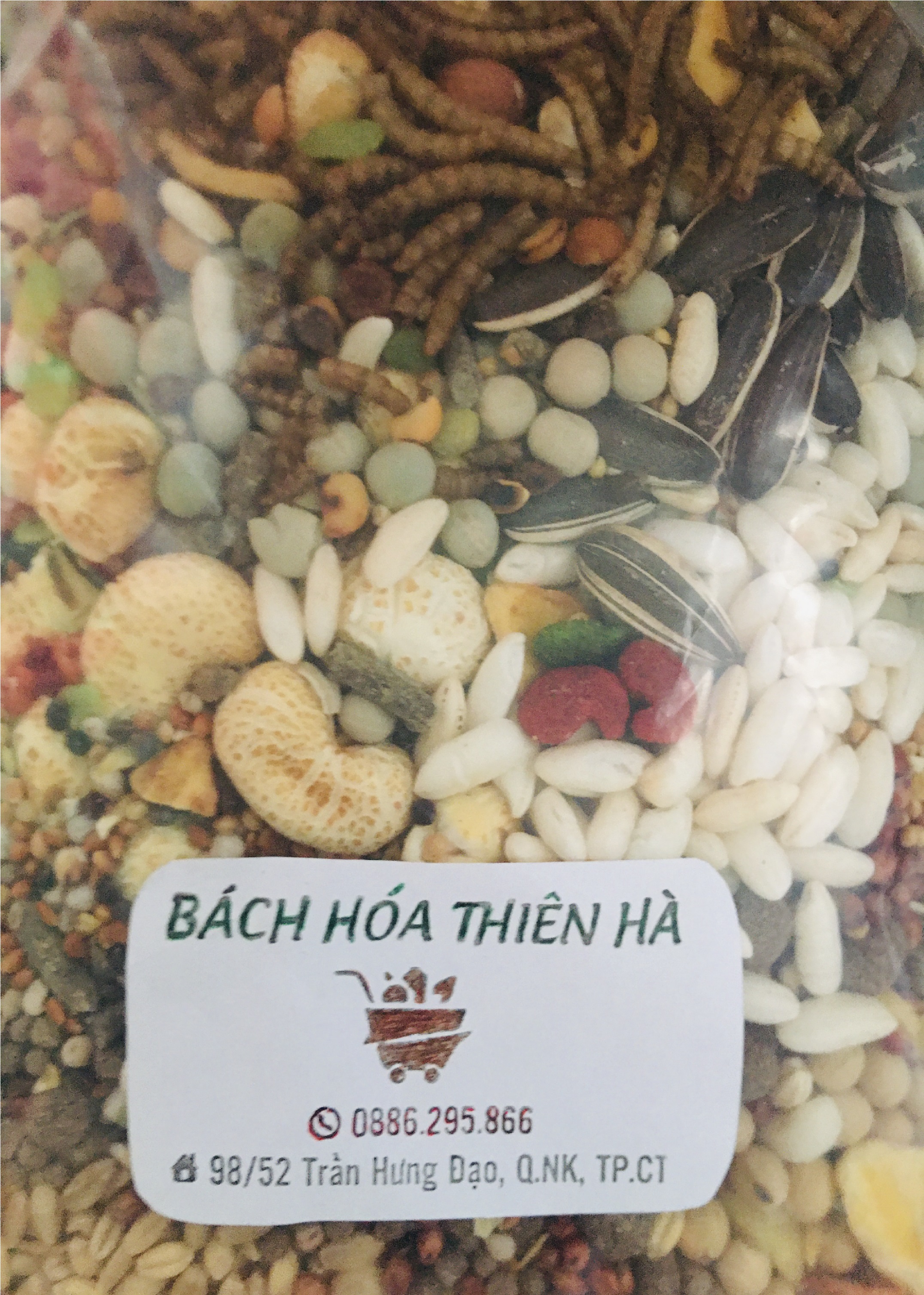 Thức ăn hamster 35 thành phần, rau củ sấy, sâu sấy