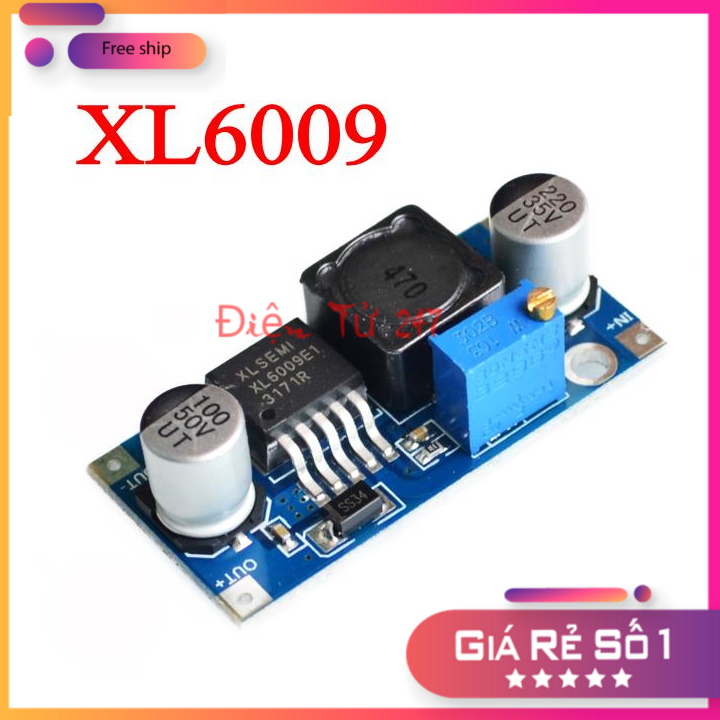Mạch Tăng Áp - Module Boost 3V - 32VDC Lên 5V - 40VDC (XL6009)