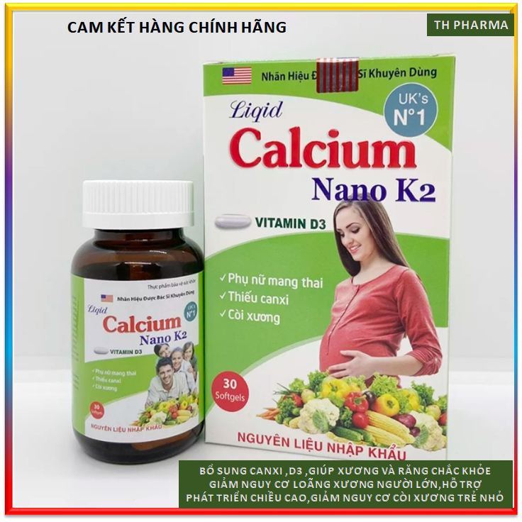 Viên Uống  LiQuid Calcil NANO K2 Aquamin F 30 VIÊN Giup bổ sung canxi , Vitamin D3 Cho cơ thể , Tăng Cường Hấp Thụ Canxi , giảm loãng xương người lớn , Hỗ trợ phát triển chiều cao, giảm nguy cơ  còi xương trẻ nhỏ
