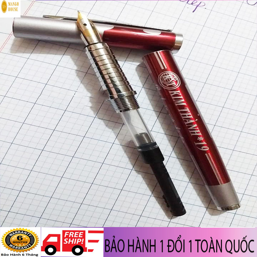 Viết máy Kim Thành 19 chính hãng- Tạo nét thanh đậm, nét nhỏ, dùng hàng ngày cho bé tập viết, bút bơm pitstong-Bút máy, bút mực, bút luyện chữ, bút trẻ em- Mango House shop
