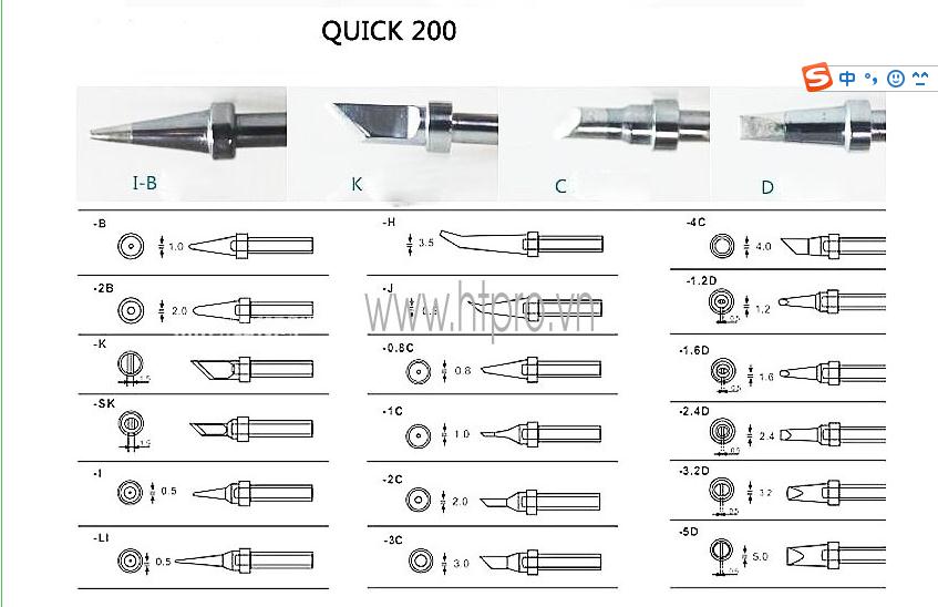 Mũi hàn 200-SK