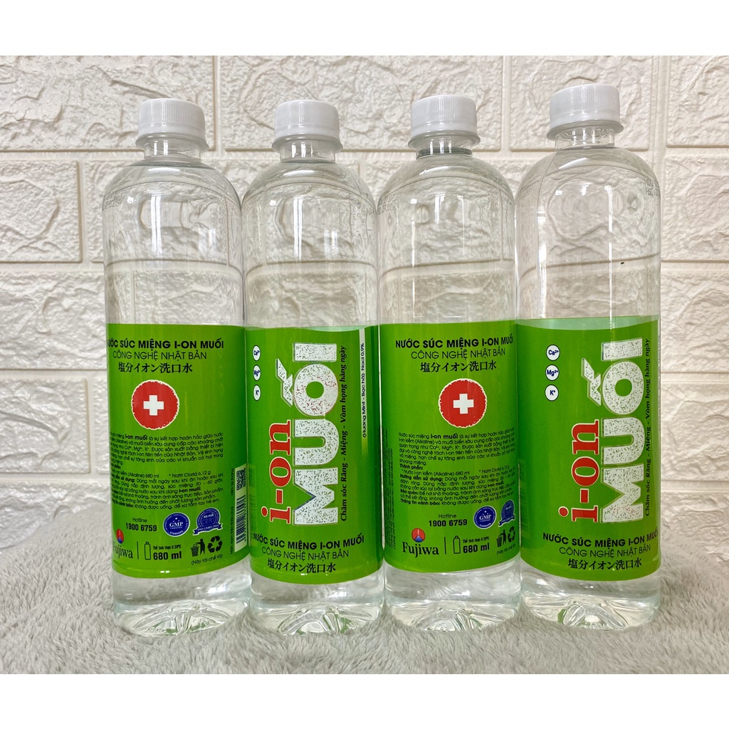 Thùng 20 chai Nước súc miệng ion Muối 680ml