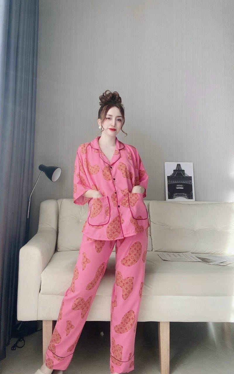 Đồ Bộ Lụa 100D Sang Chảnh ( dưới 57kg) - Mẫu mặc sp thật