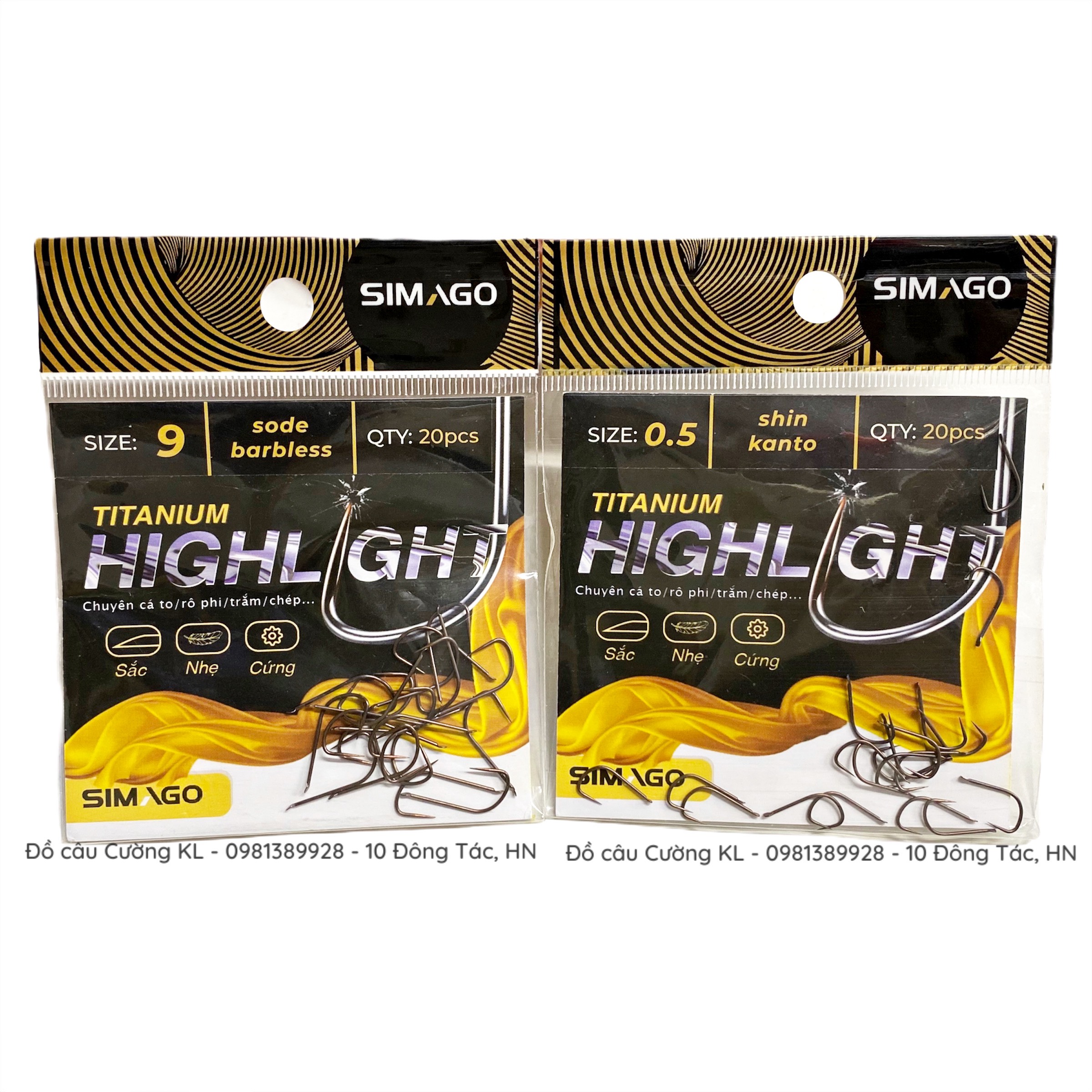 Lưỡi đơn câu cá Simago Titanium Highlight Shinkanto THẾ HỆ MỚI