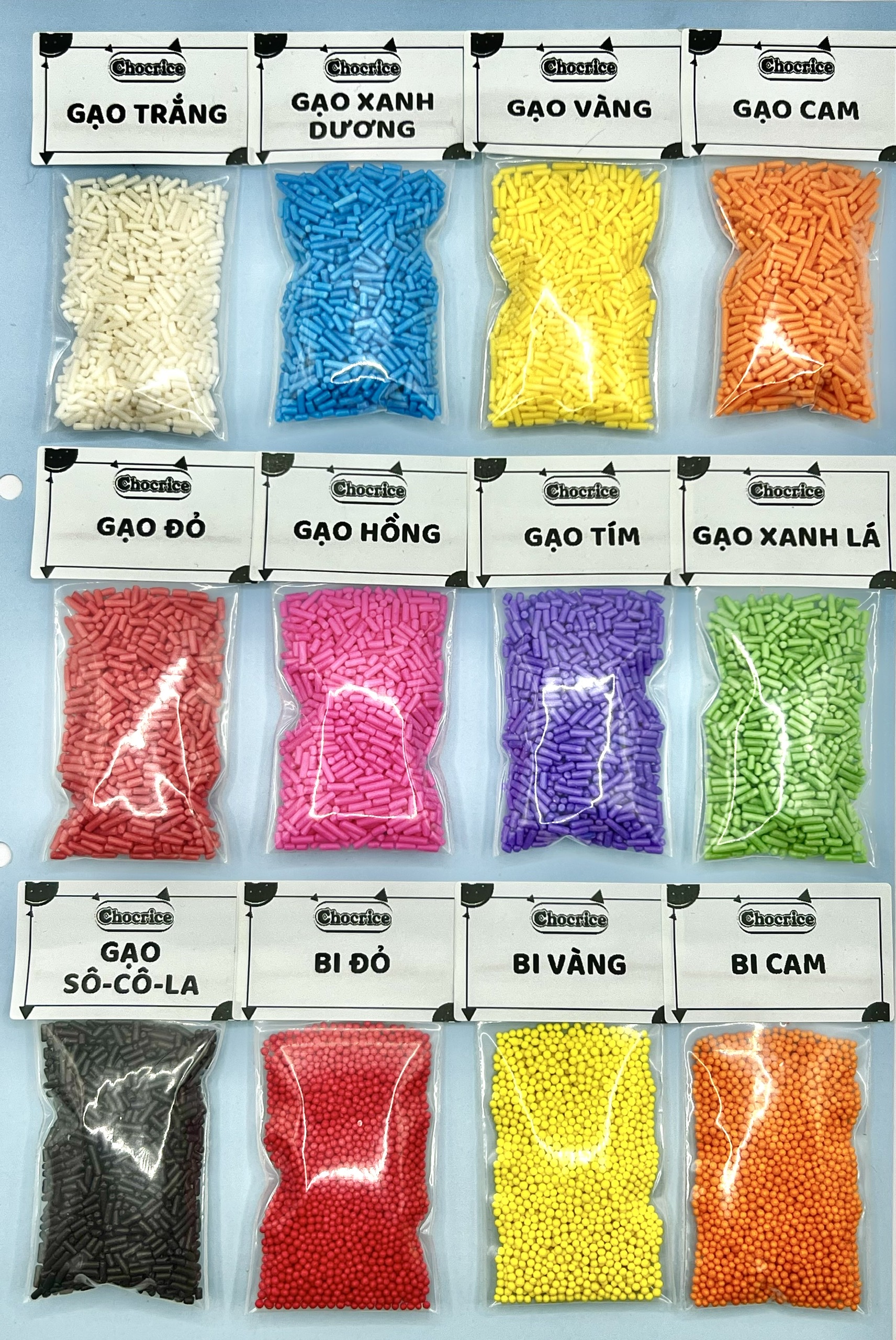 Cốm Màu CHOCRICE 200g Trang Trí Bánh Bakery