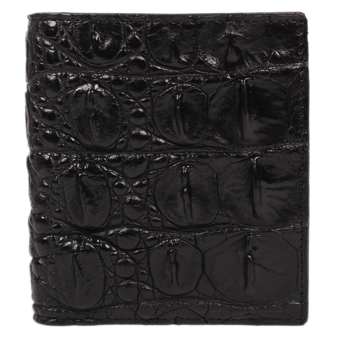 Men's black crocodile leather wallet