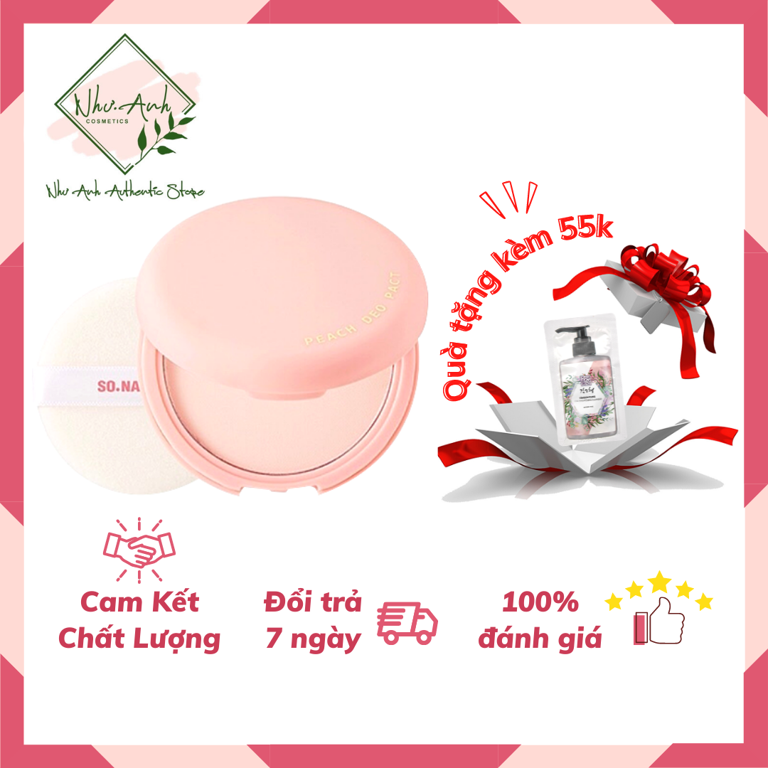 PHẤN NÁCH BỘT KHÔ PEACH DEO PACT - SO NATURAL HÀN QUỐC