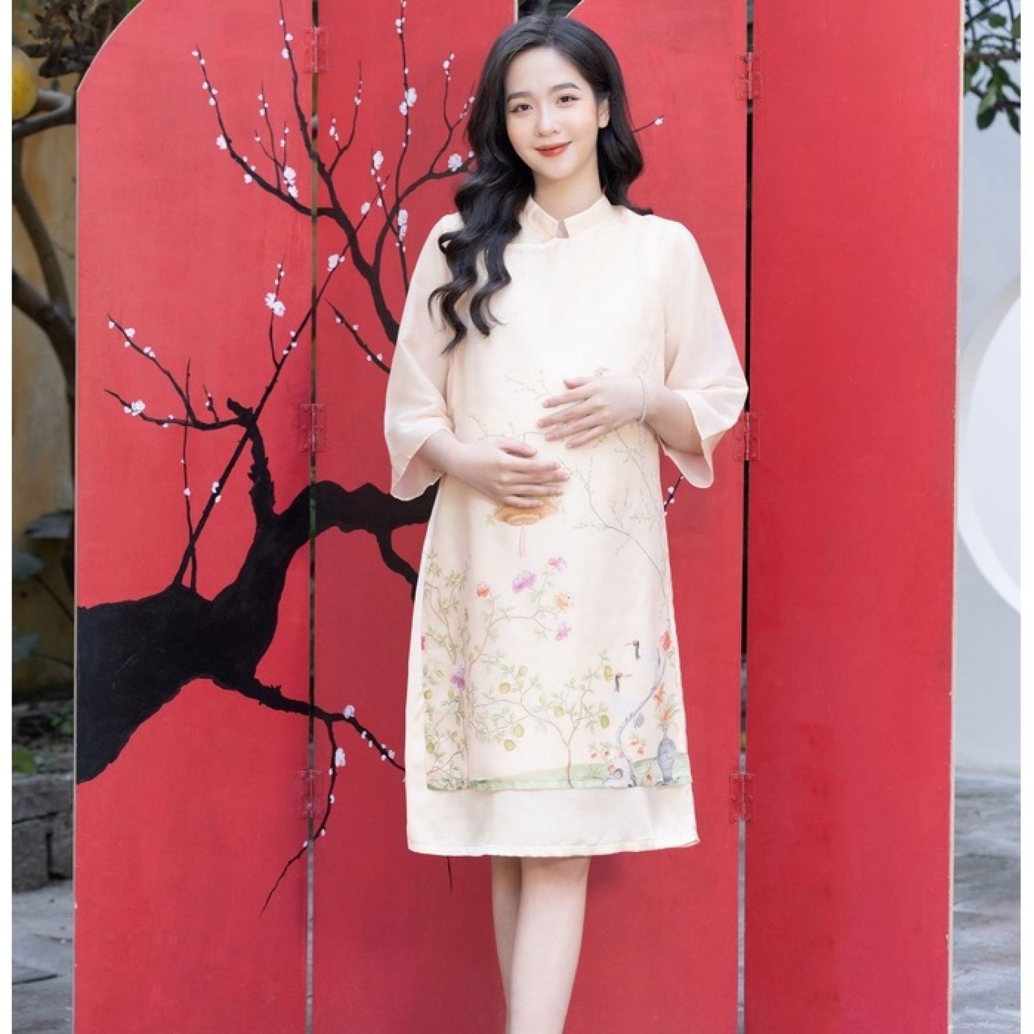 Đầm gấm cách tân họa tiết dáng xòe diện tết 2020 - Đầm, váy nữ |  ThờiTrangNữ.vn