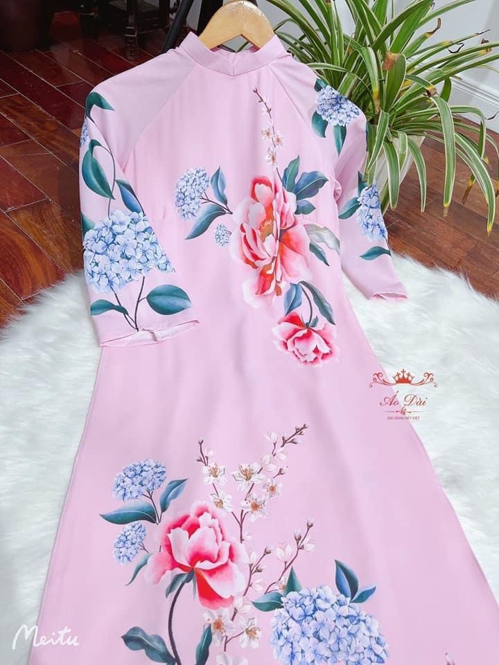 Áo dài lụa gấm mẫu mới