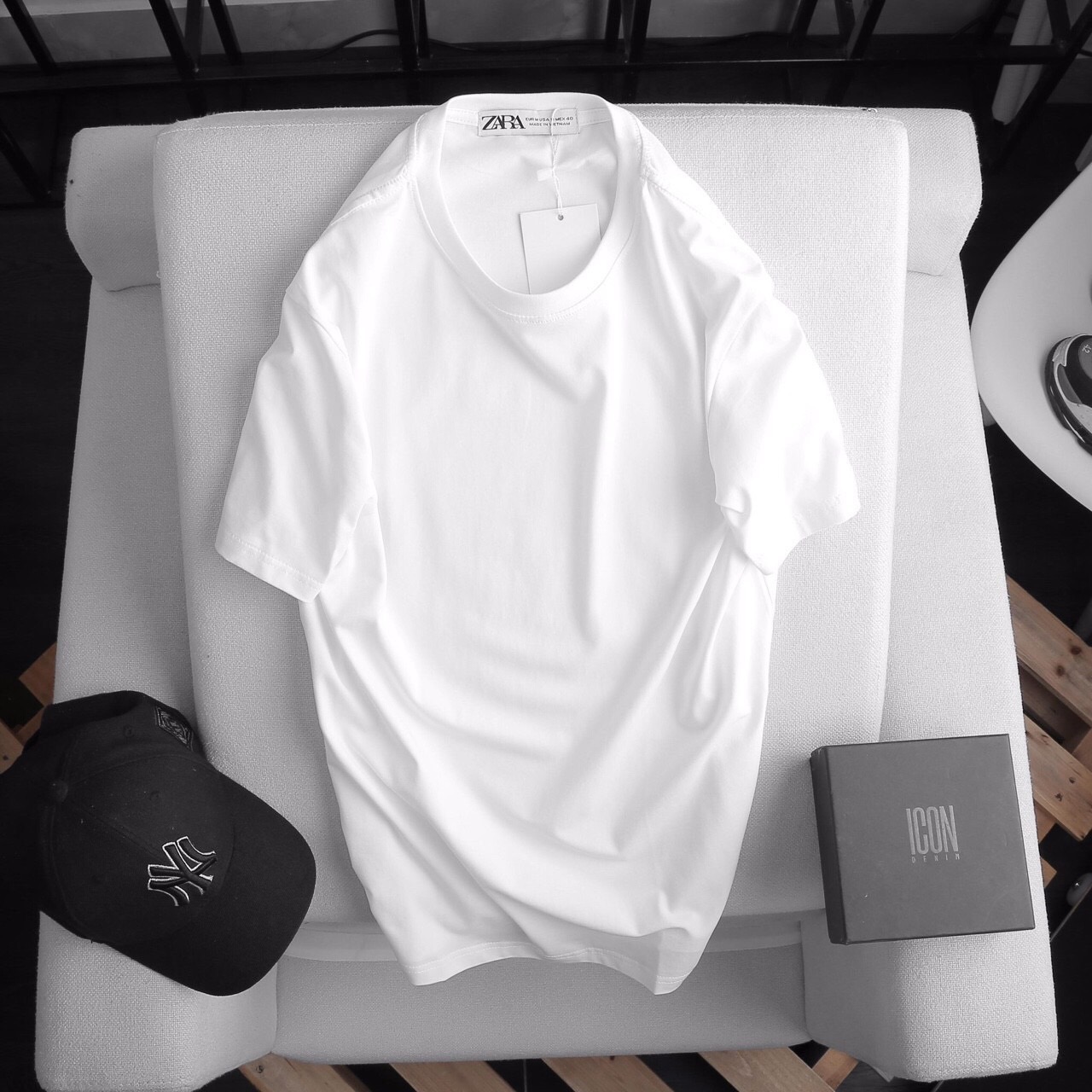 Áo thun nam tron cotton co giãn tốt