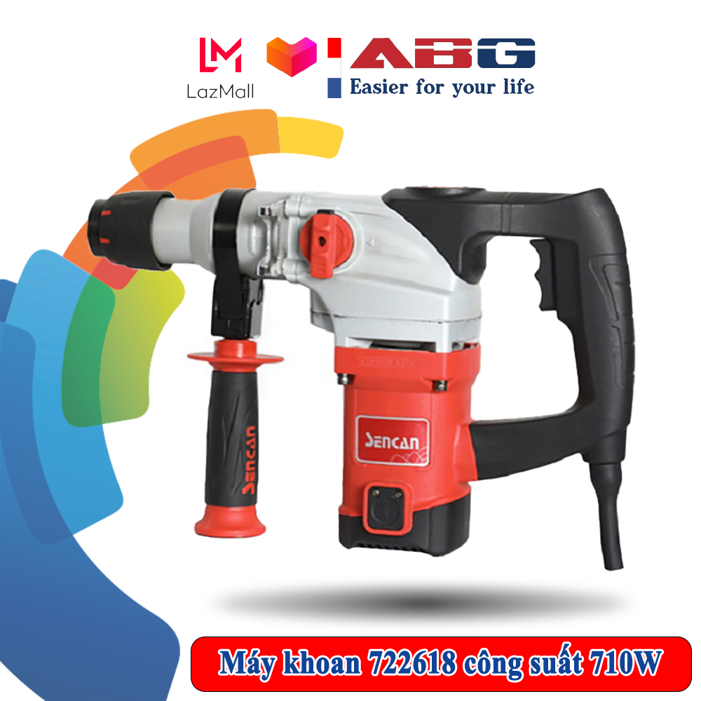 Máy khoan búa sencan 722618 công suất 710w kiểu dáng nhỏ gọn dễ dàng thao tác bằng một tay – hàng chính hãng