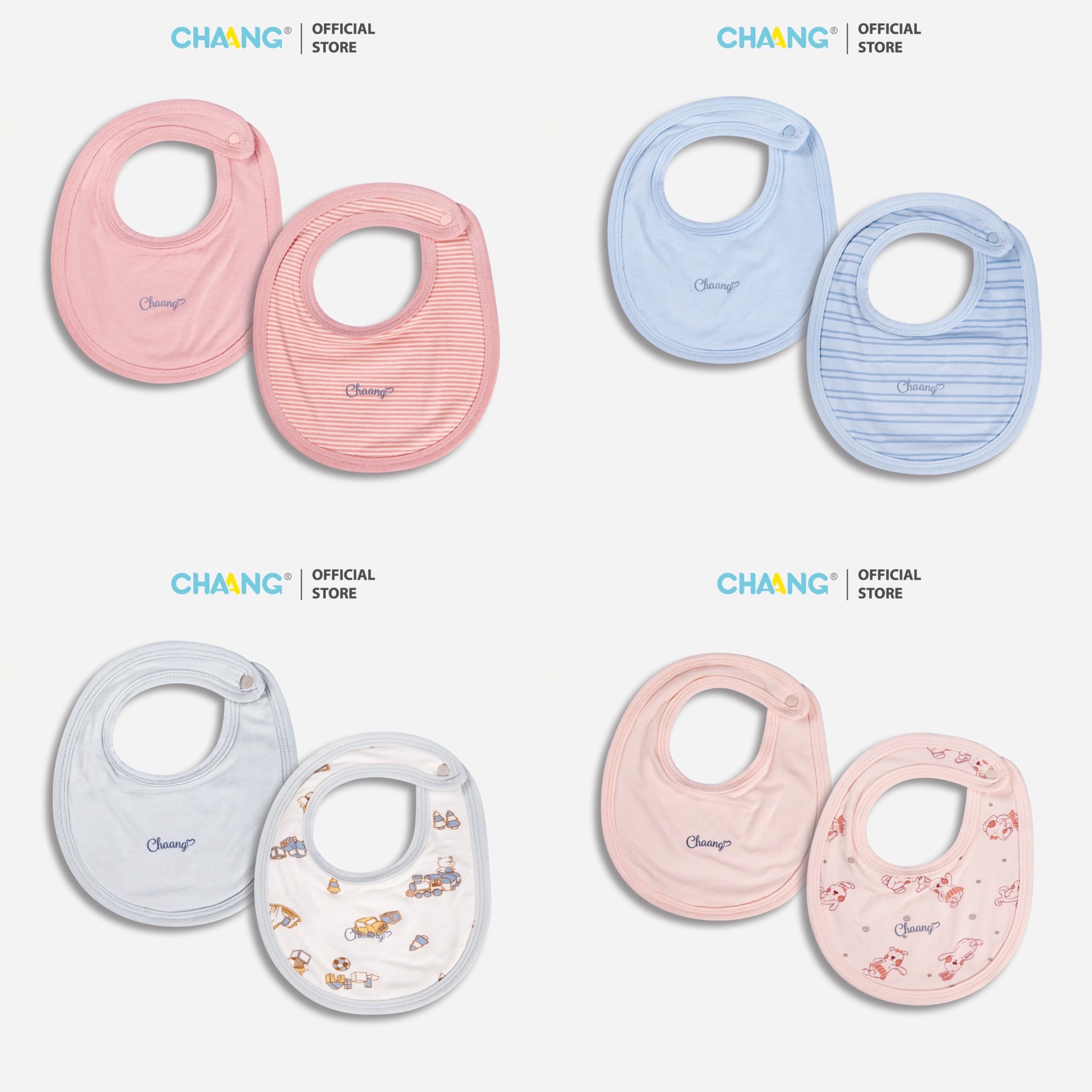[CHAANG]Set 2 chiếc yếm tròn Active cho bé Chaang