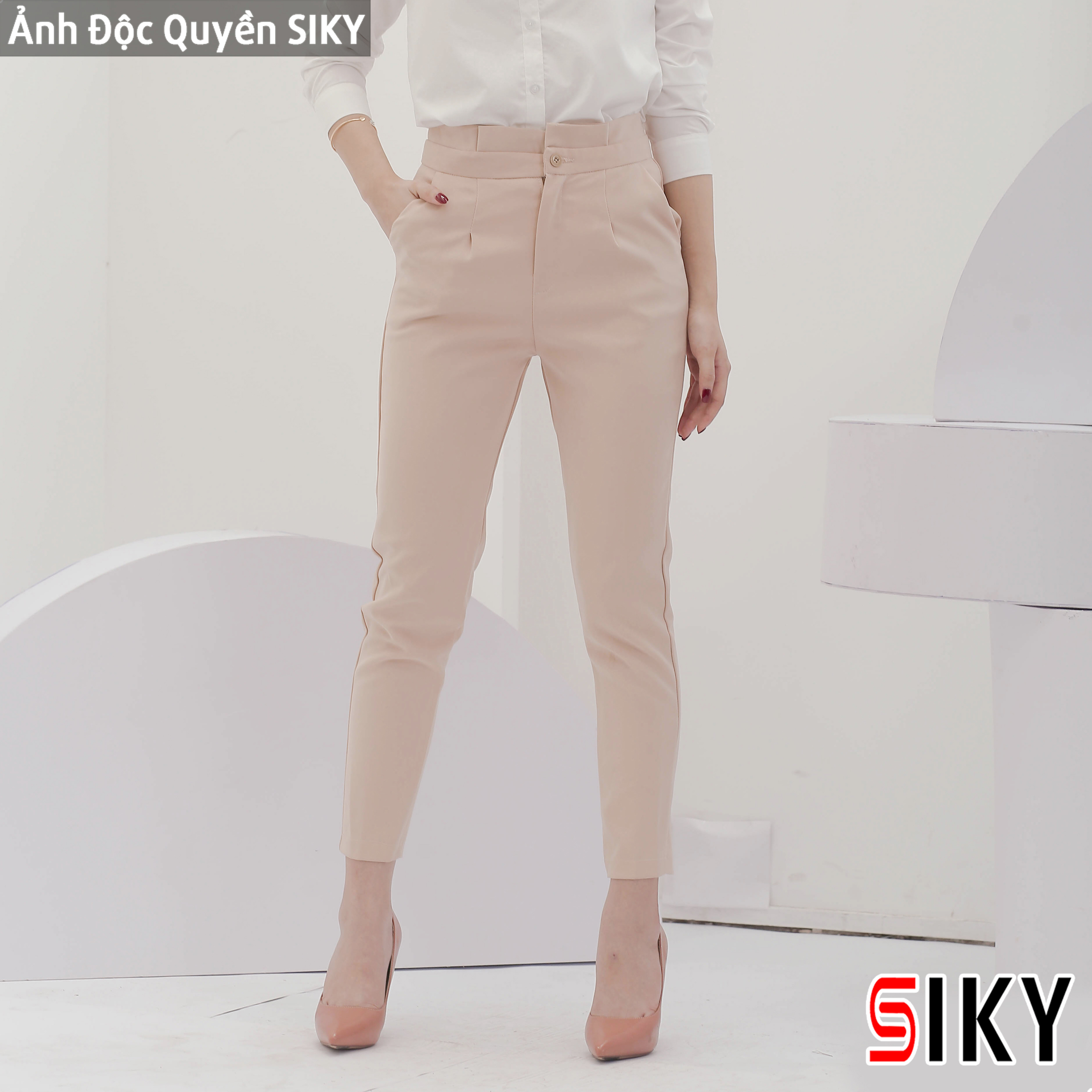Quần baggy công sở nữ cạp bèo - SIKY - QBG