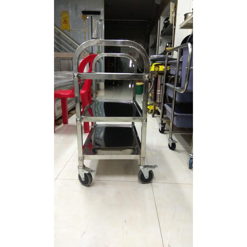 Xe đẩy thức ăn 3 tầng bằng inox