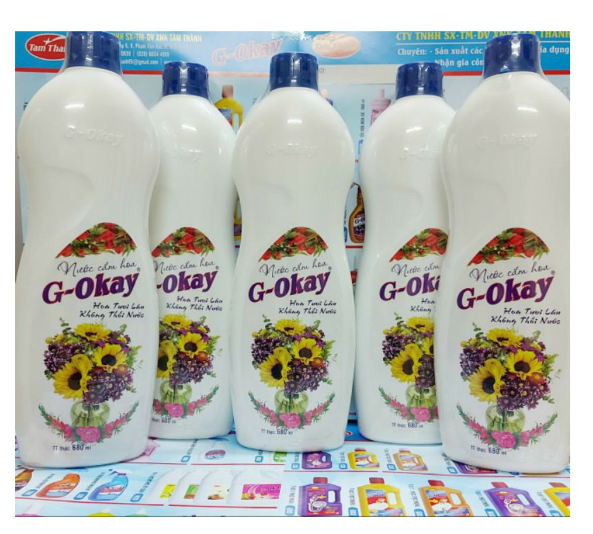 (Giao hỏa tốc) Nước cắm hoa tươi G-okay 680ml (mua tại ptptshop)