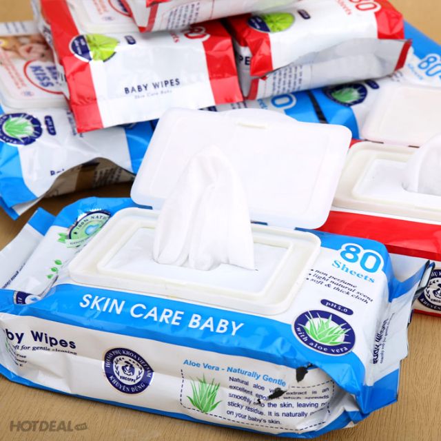Bịch Khăn Giấy Ướt Baby Wipes to 80 miếng