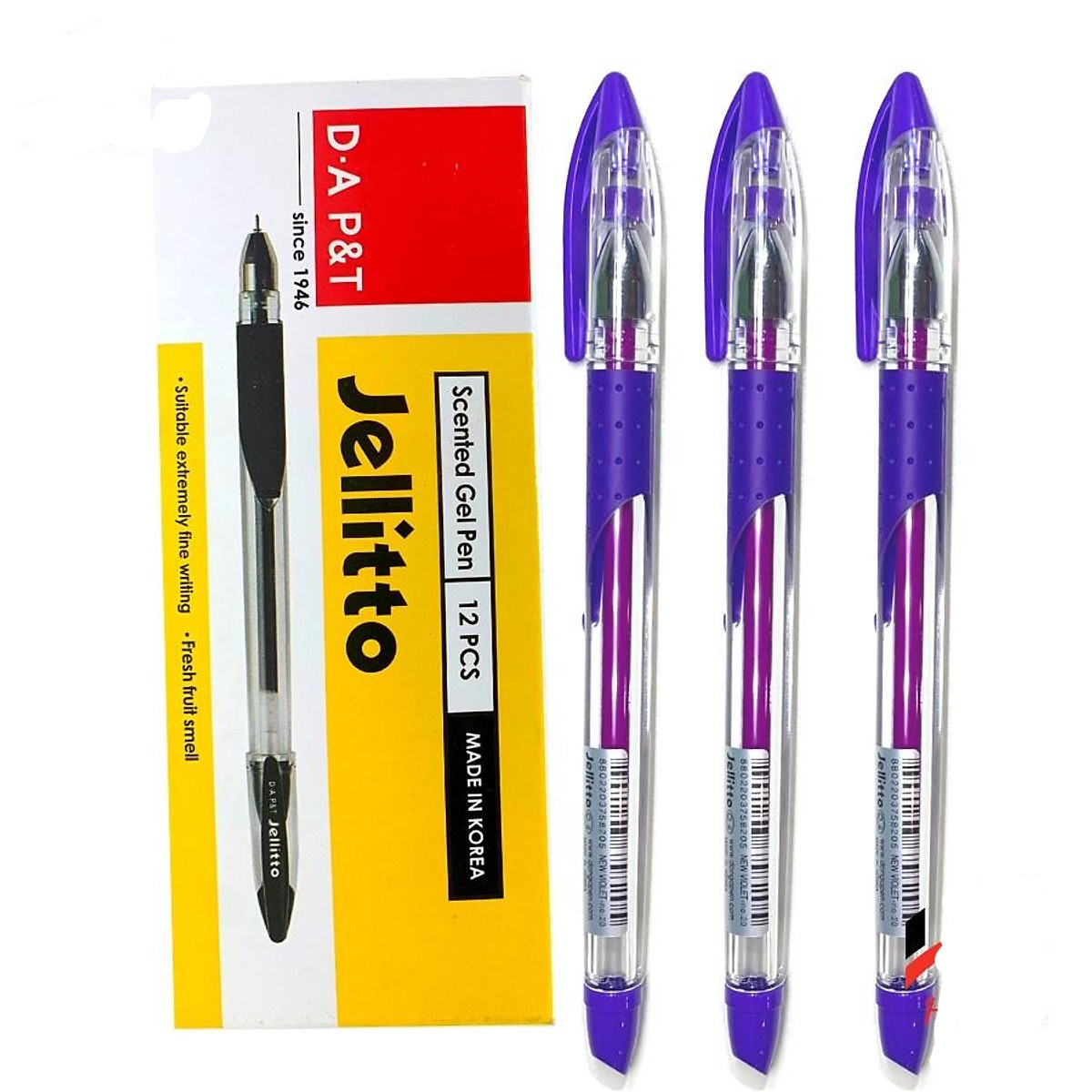 Bút Gel Jellitto D.A P&T 0.38mm (hộp 12 cây)