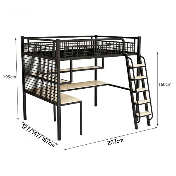 [ Freeship HCM] [ Trả góp 0%] GIƯỜNG TẦNG THÔNG MINH KHUNG SẮT OHAHA - GTS009