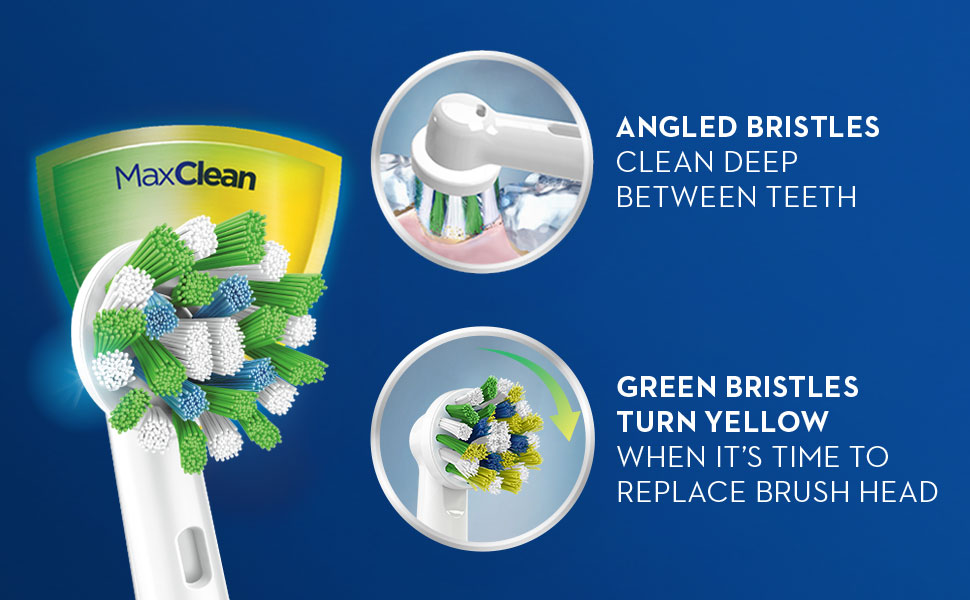 Bộ 3/5 đầu bàn chải điện thay thế oral-b brush cross action nội địa Úc giúp sạch sâu mảng bám kẽ răng quatangme-com-vn