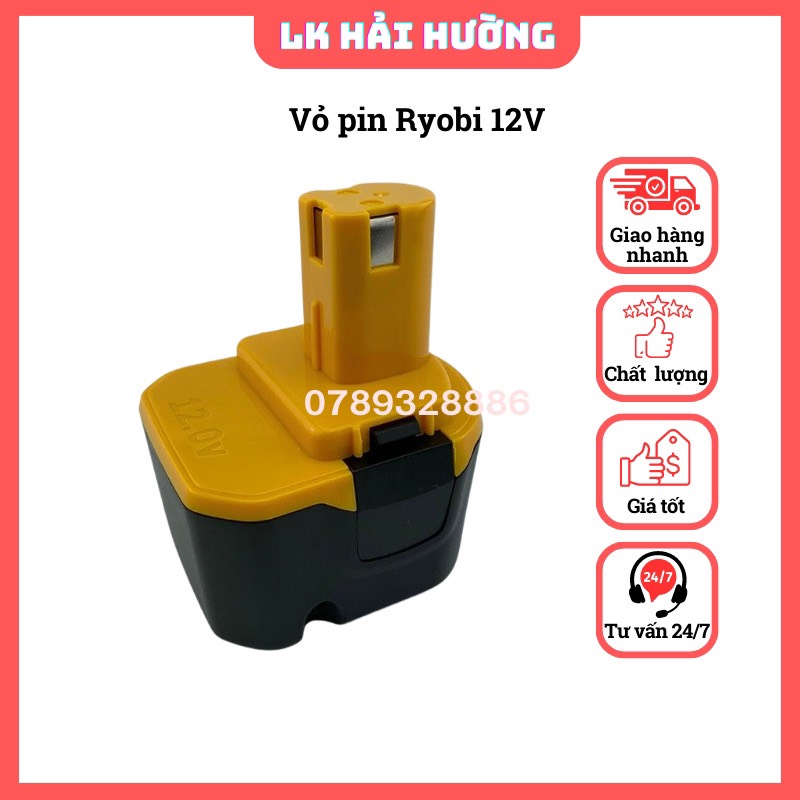 Vỏ pin Ryobi 12V, 6 cell Li-on 18650