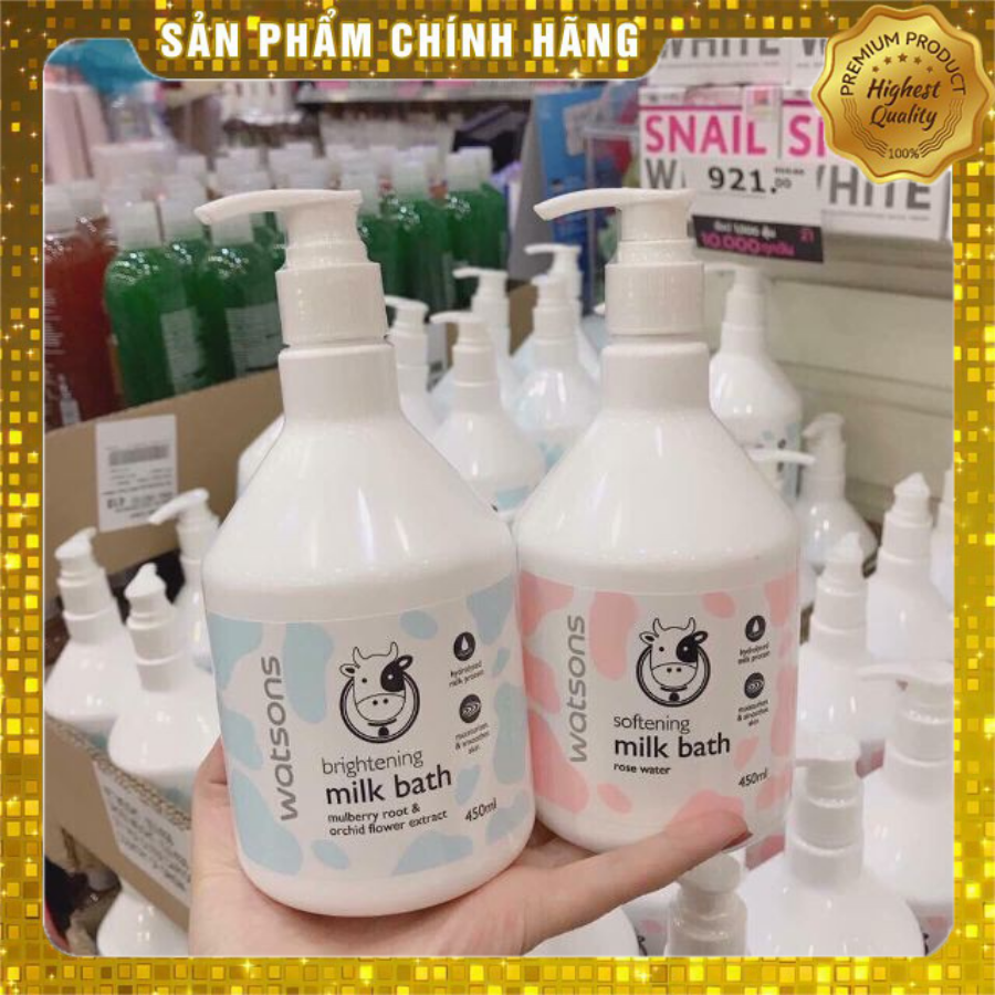 Sữa Tắm Con Bò Watsons Milk Bath Thái Lan 450ml