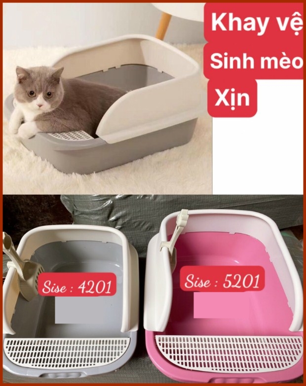 Khay Vệ sinh cho Mèo kèm xẻng.
