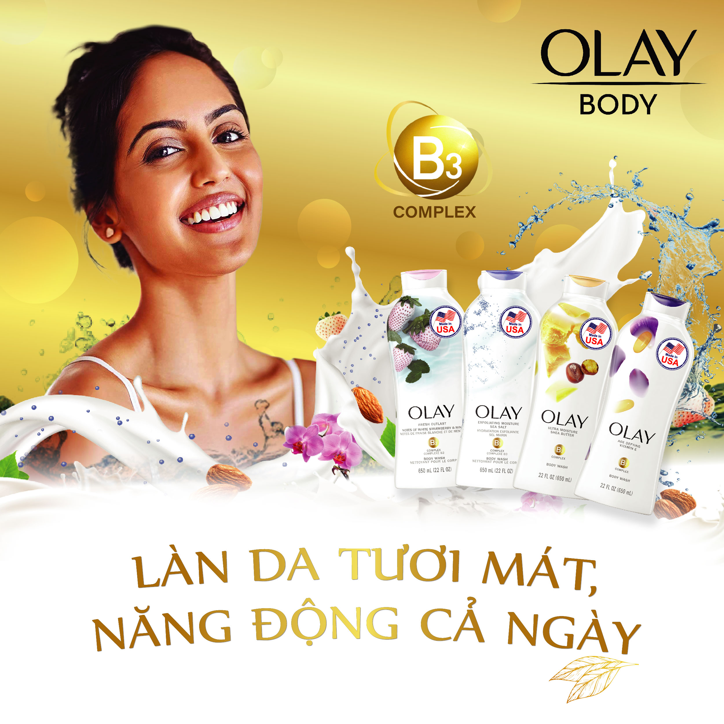 Olay Strawberry & Mint Body Wash 650ml