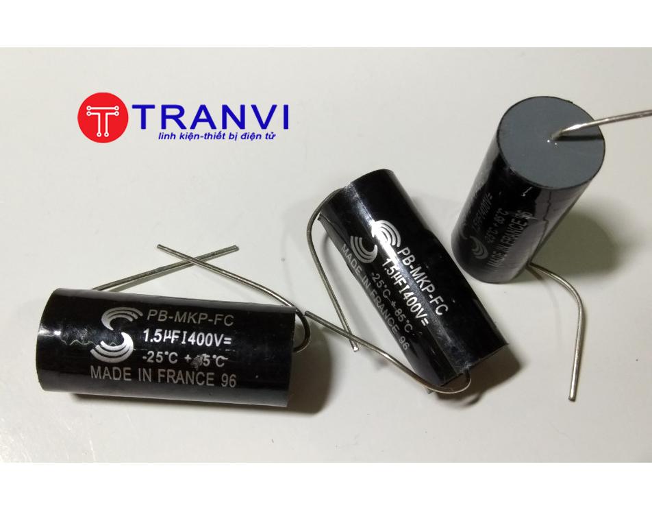 TỤ PHÂN TẦN LOA TREBLE 1,5MF 400V-BỘ 2 CÁI