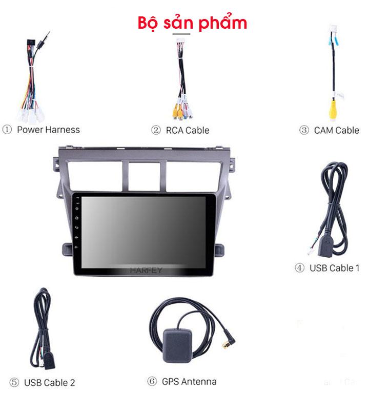 Màn hình Android 9 Inc WIFI + 4G  Toyota Vios 2006-2012
