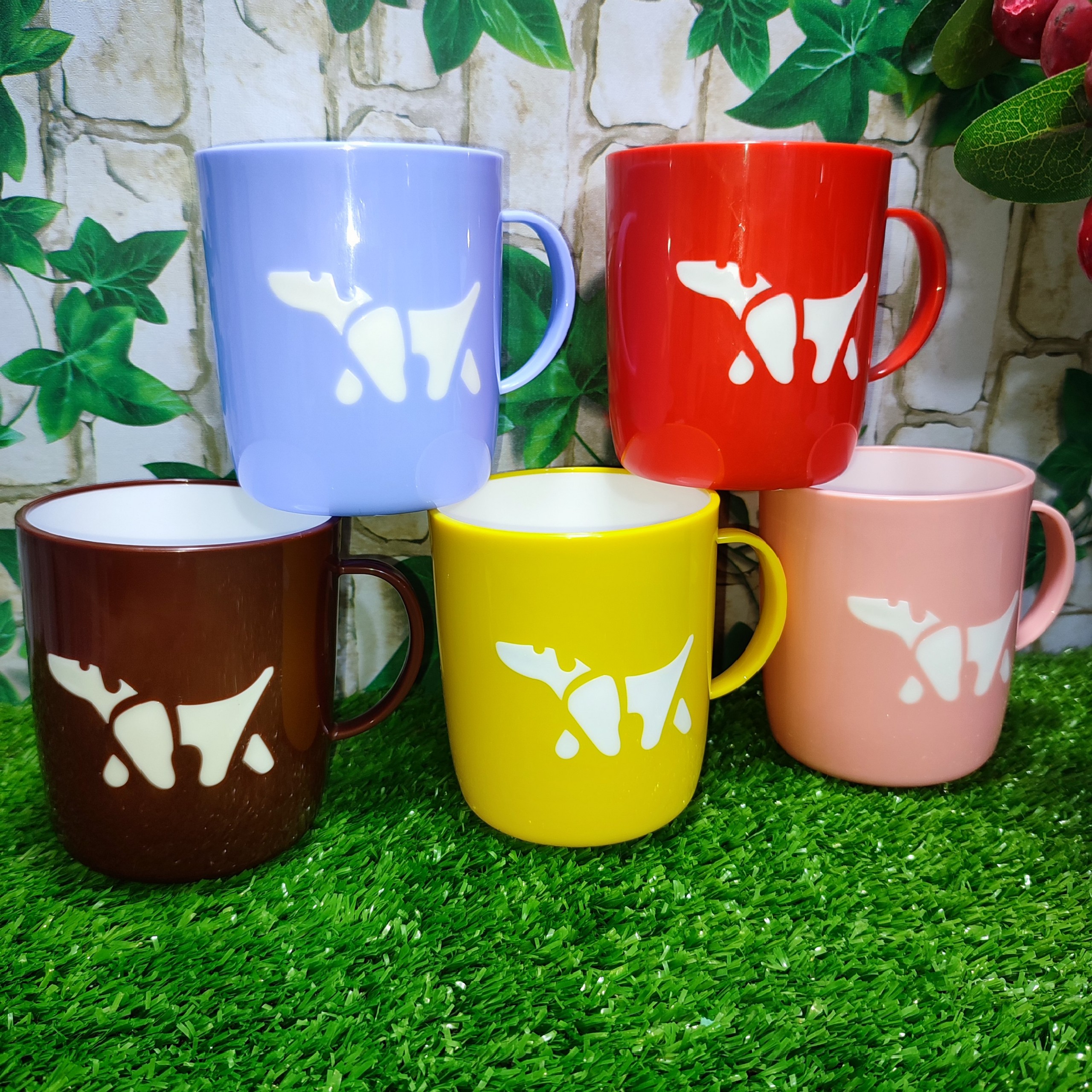 Ca quai 2 màu nhựa duy tân - 300ml & 420ml, ly uống caphe cực dễ thương