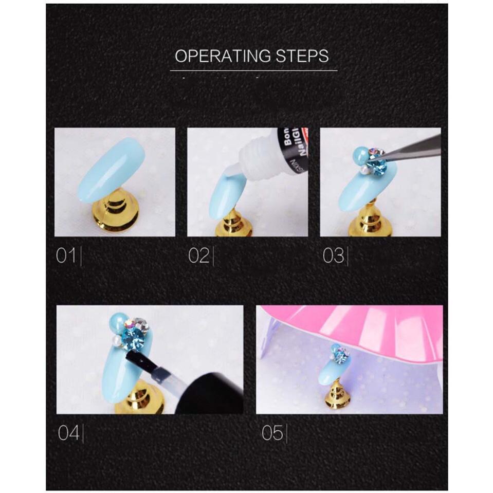 Set 12 cườm đính trang trí móng tay