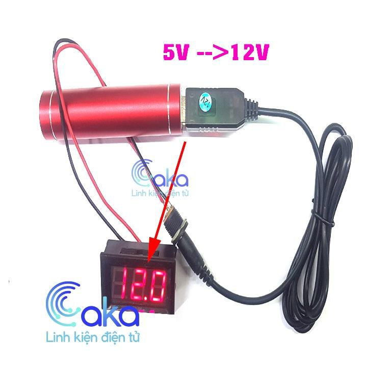 Dây usb tăng áp 5v sang 9v 12v jack dc 5.5x2.1mm
