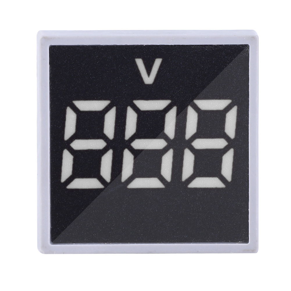 AC20-500V LED Indicator Light Mini Digital LED Display Voltmeter Square Signal Lamp