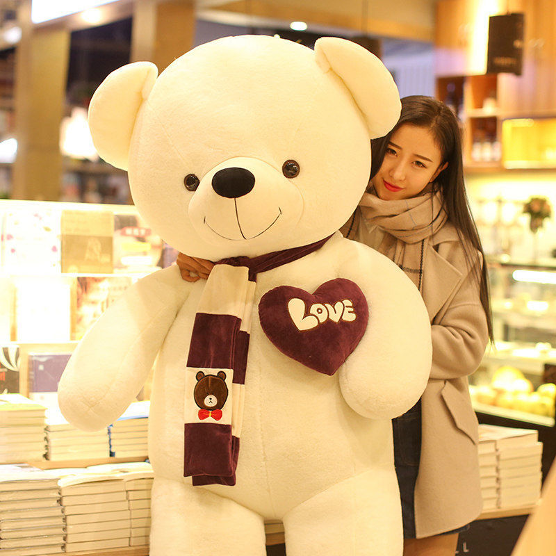 Gấu teddy to khổng lồ quàng khăn - gấu teddy làm qùa tặng cao cấp nuta