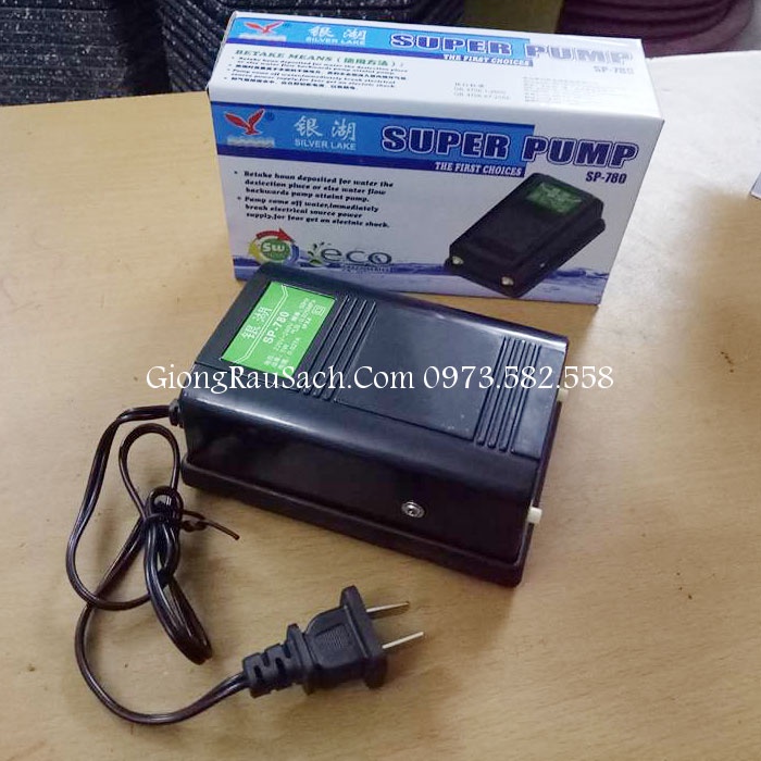 (TẶNG DÂY + VIÊN SỦI) Máy Sủi Khí Oxy Bể Cá Cảnh Mini 2 vòi SP 780
