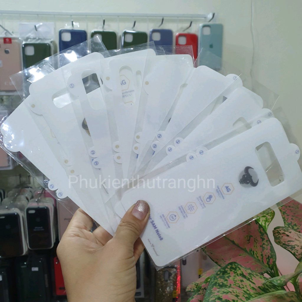 Dán ppf samsung note 10/ note 10 plus/ s8/ s9 plus/ note 8/ note 9/s10 plus/ s7 edge mặt sau nhám chống vân tay