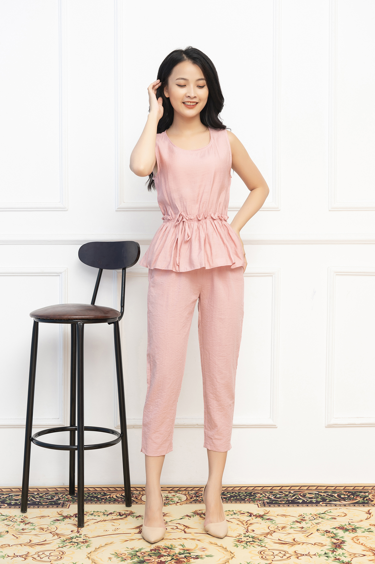 Quần đũi xước siêu mát Vicci cao cấp (Rêu - Hồng phấn - Vàng - Tím than)