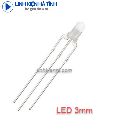 Combo 30 led 3 chân 3mm sáng đỏ và xanh