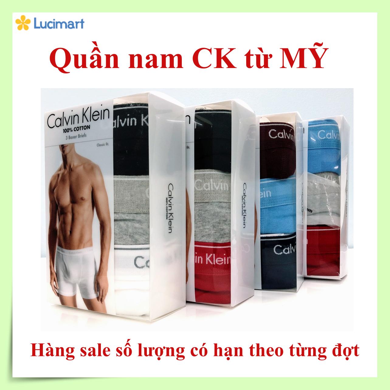 [HCM]Set 3 quần lót nam Boxer Thương hiệu Calvin Klein [Hàng Mỹ]